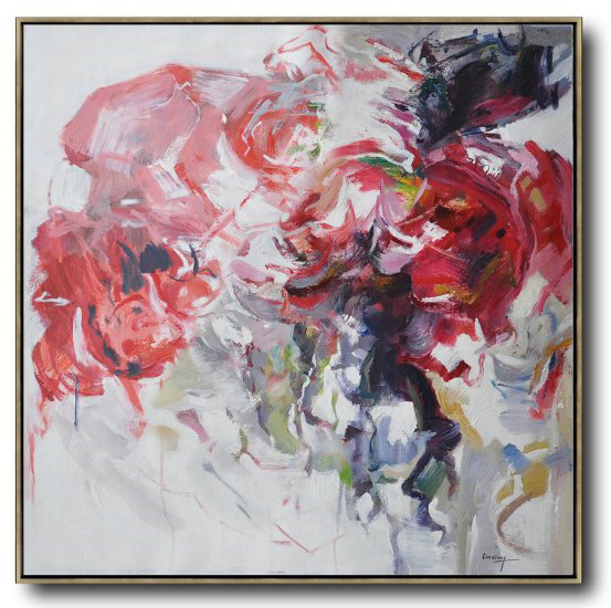Abstract Flower Oil Painting Large Size Modern Wall Art #ABS0A18 - Click Image to Close